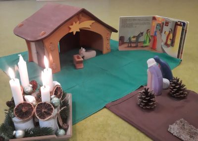 Weg von Maria und Josef zum Stall in Bethlehem